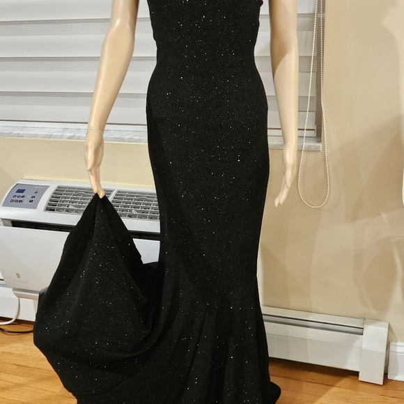 Jessica McClintock Strapless Long Sparkling Mermaid like Evening Gown - Picture 3 of 10